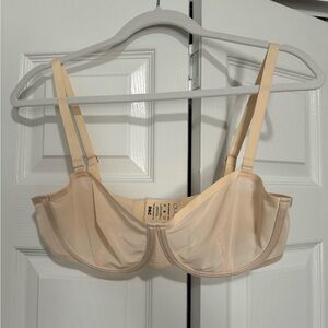 NWOT CUUP Balconette Mesh Bra in Peach/Nude